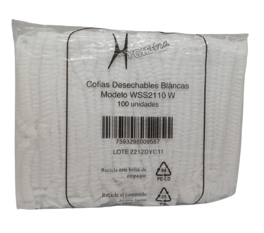 Gorro clip desechable Blanco 1