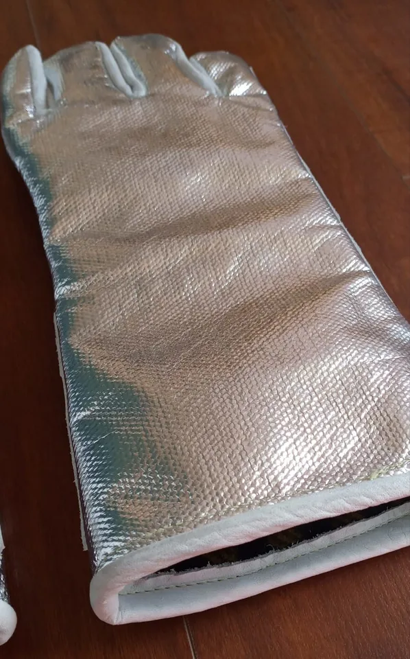 Guante kevlar aluminizado 43 cm para alta temperatura
